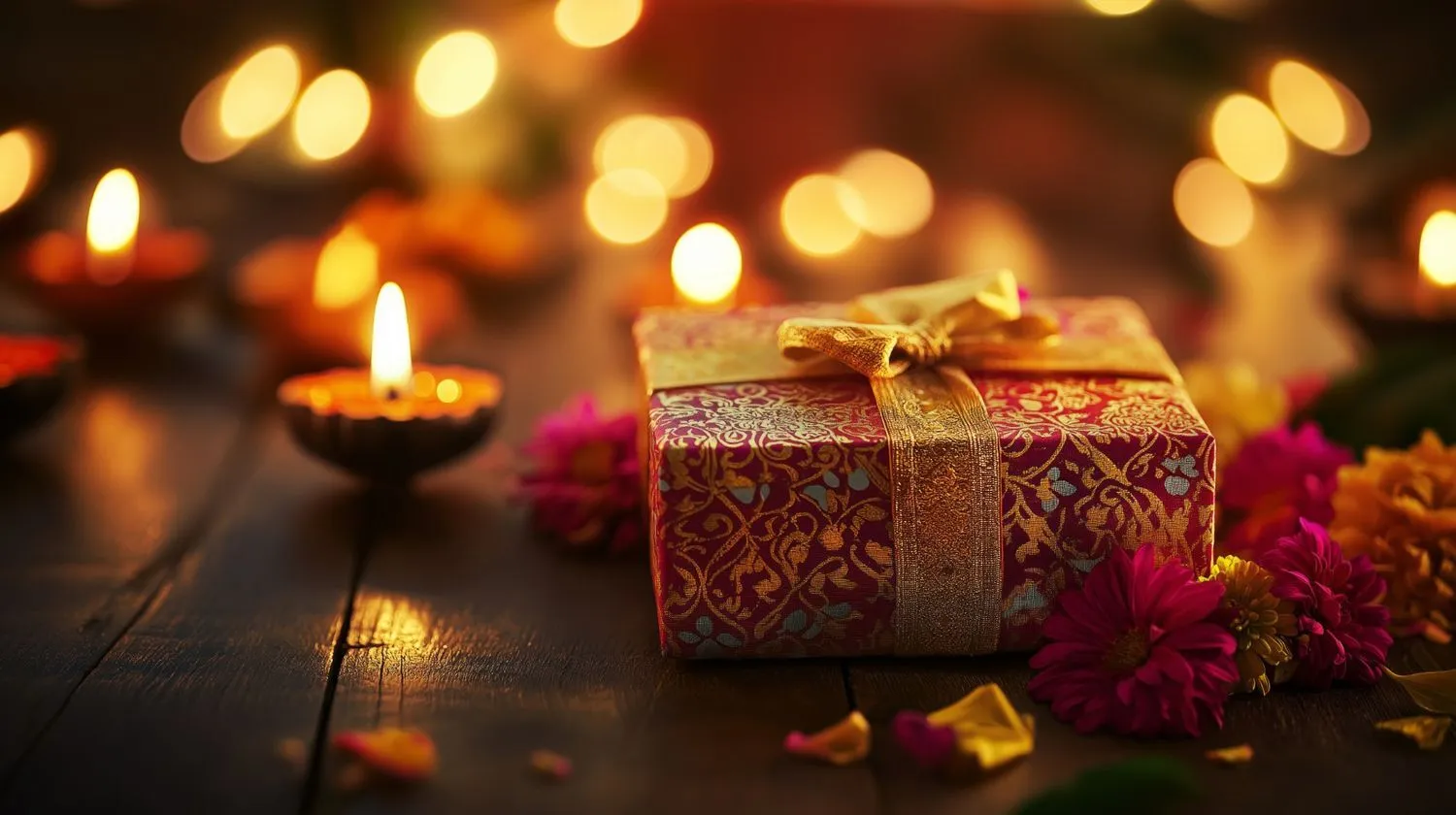 colorful-diwali-gift-boxes-with-ribbons-surrounded-by-diyas-flowers-wooden-table-glowing-warm-light-1-063258.jpg